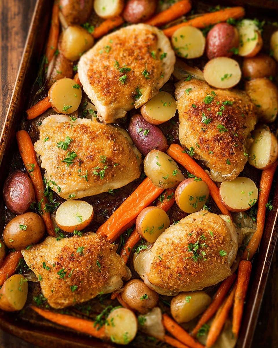 One Pan Chicken and Vegetables Dinner Recipe - Recipe Image