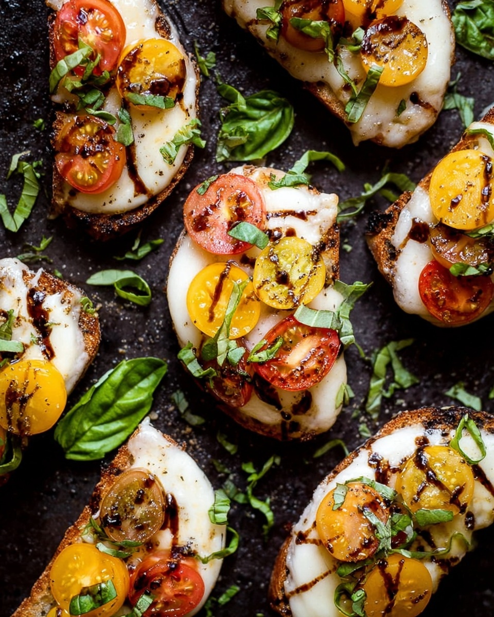 Garlic Caprese Crostini Melts Recipe - Recipe Image