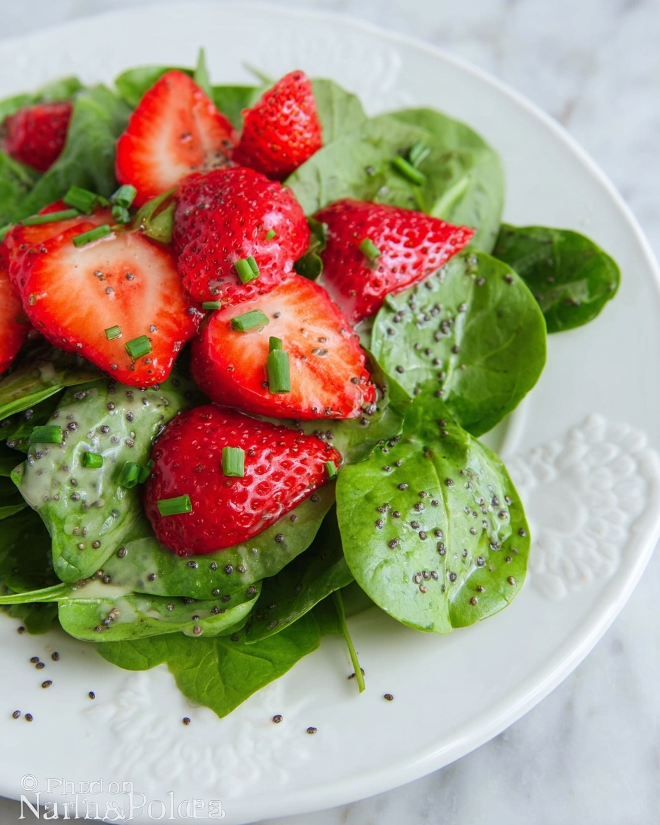 Spinach Strawberry Salad with Poppy Seed Dressing Recipe - Recipe Image