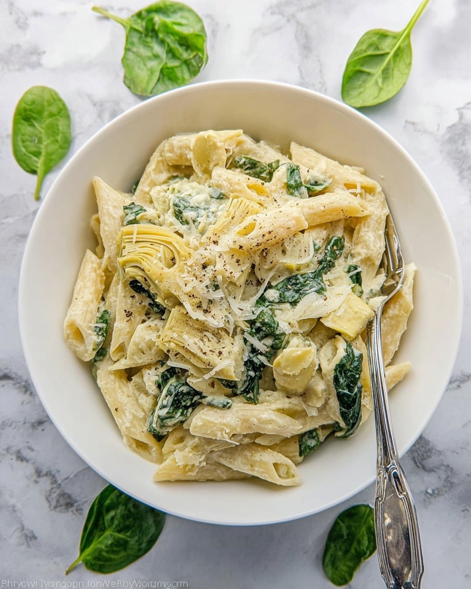 Spinach and Artichoke Pasta Recipe - Recipe Image