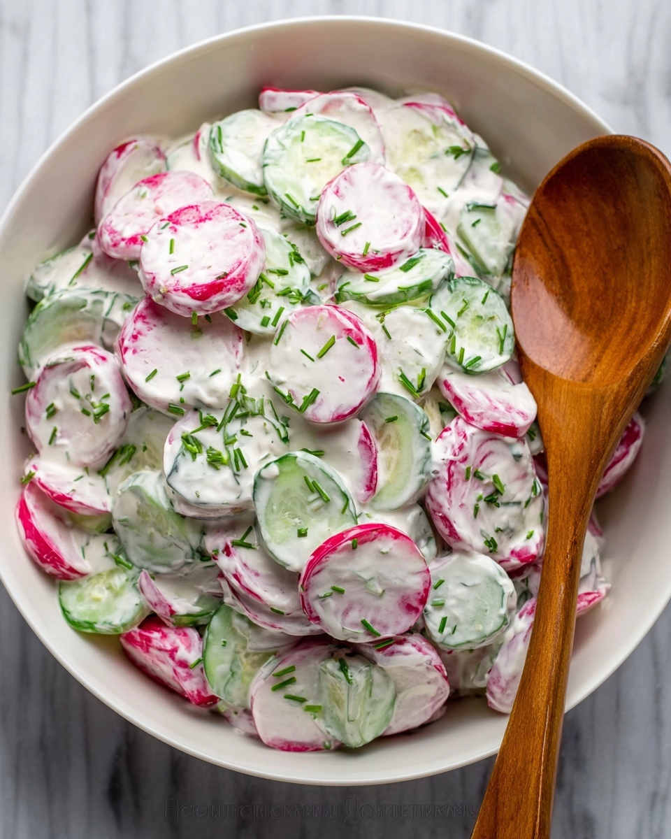 Creamy Cucumber Radish Salad Recipe - Recipe Image