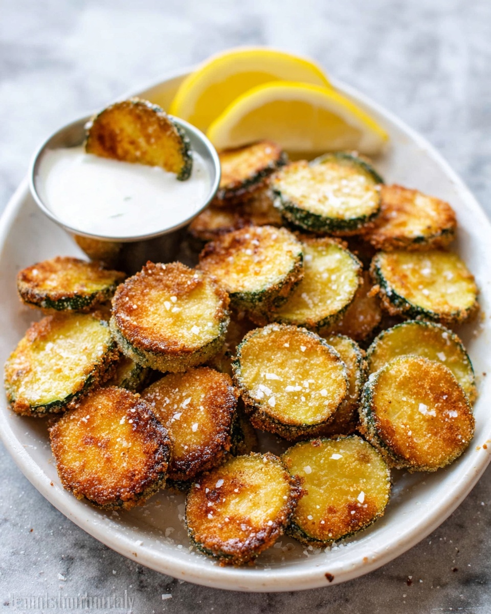 Fried Zucchini Crisps with the Best Dipping Sauce Recipe - Recipe Image