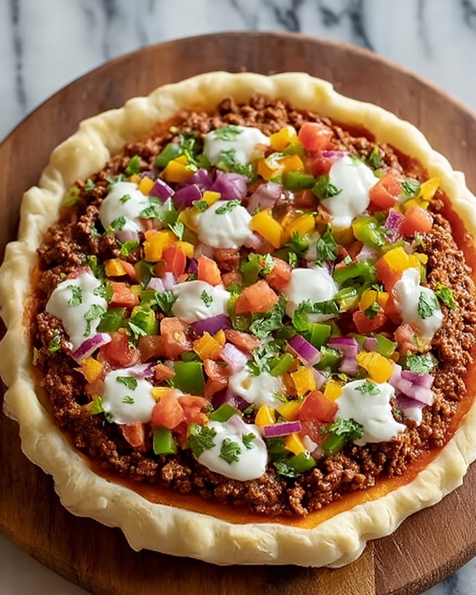 Taco Pizza Appetizer: A Flavor-Packed Party Favorite Recipe - Recipe Image