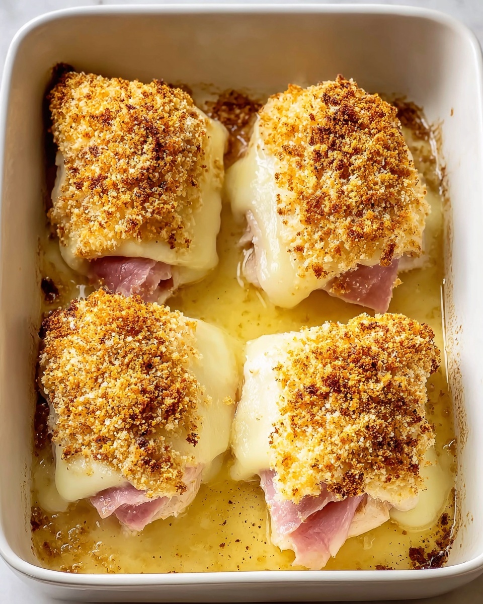 Crispy Chicken Cordon Bleu with Creamy Dijon Sauce Recipe - Recipe Image