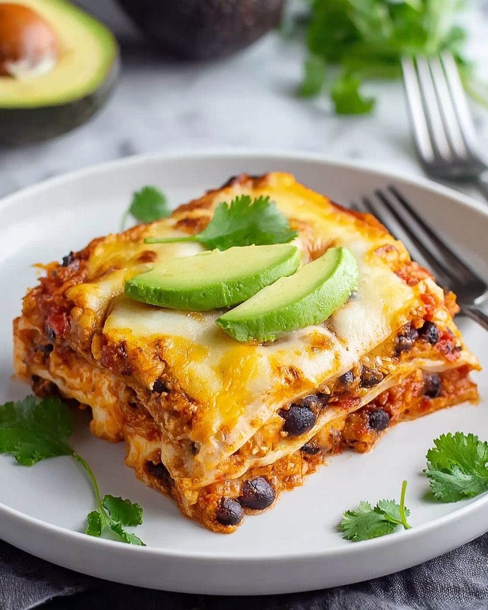 Cheesy Bean and Cheese Enchilada Casserole for Easy Weeknight Comfort Recipe - Recipe Image