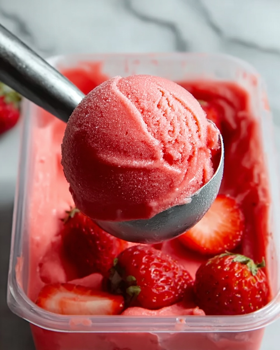 Easy Strawberry Sorbet Recipe - Recipe Image