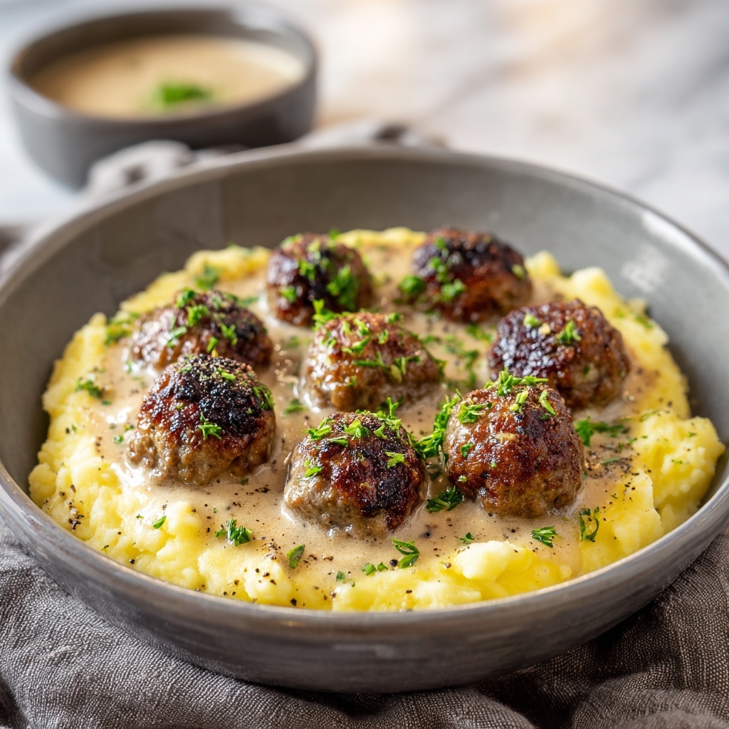 Swedish Meatballs with Rich Gravy and Noodles Recipe - Recipe Image