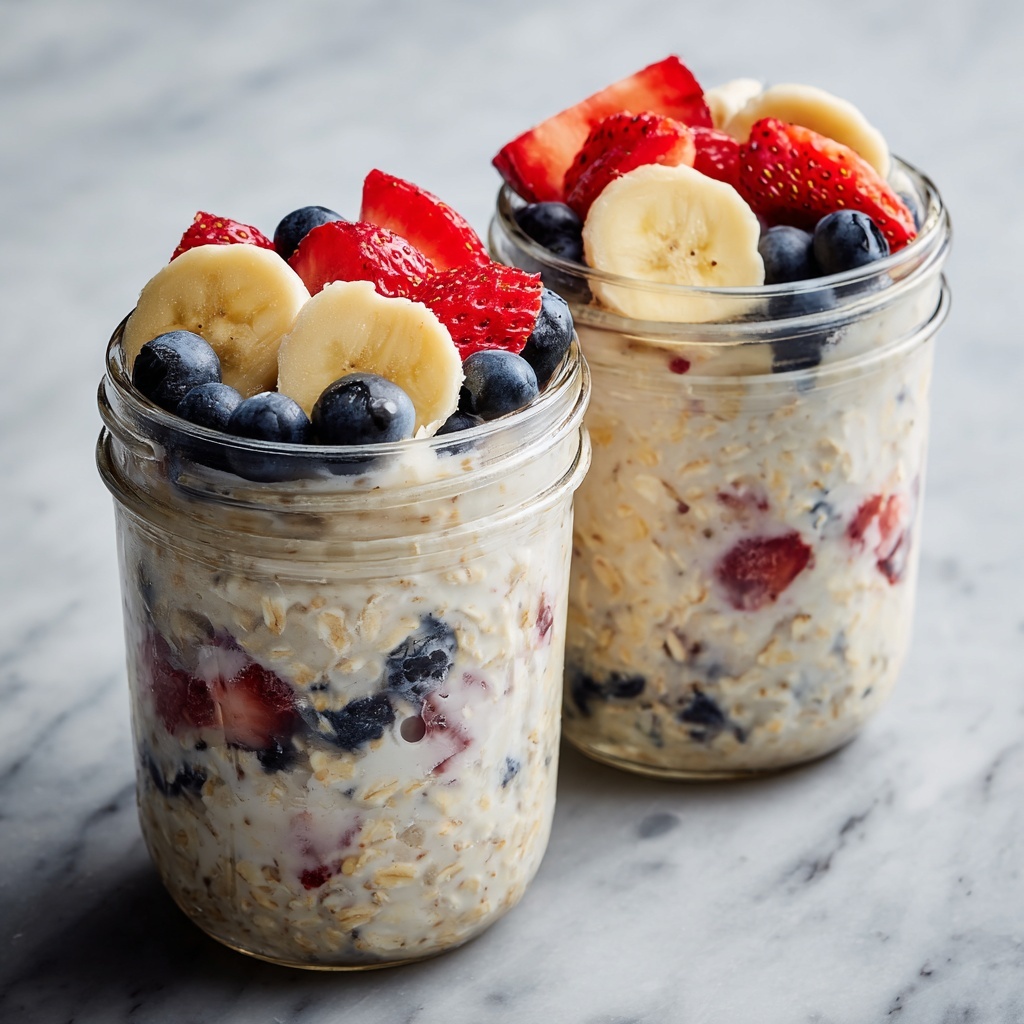 Banana Berry Overnight Oats Recipe - Recipe Image