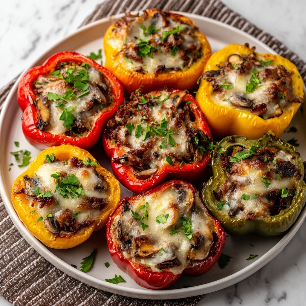 Stuffed Bell Peppers with Turkey and Vegetables Recipe - Recipe Image