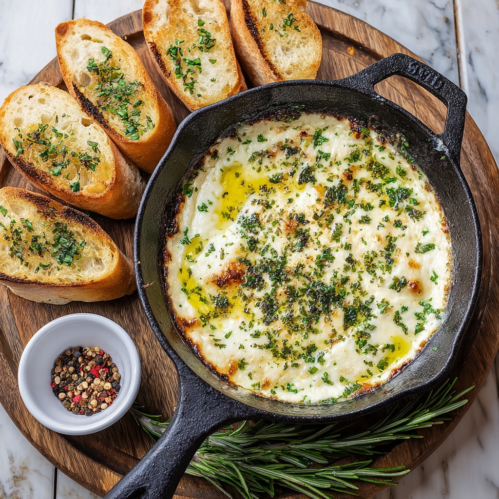 Warm Garlic Herb Fontina Dip Recipe - Recipe Image