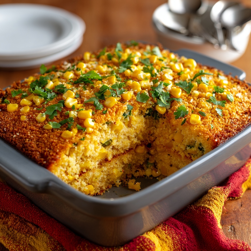 Three Corn Casserole Supreme Recipe - Recipe Image