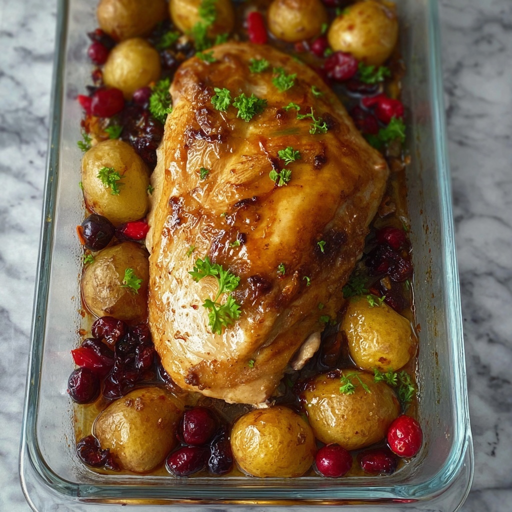 Balsamic Cranberry Chicken Bake Recipe - Recipe Image