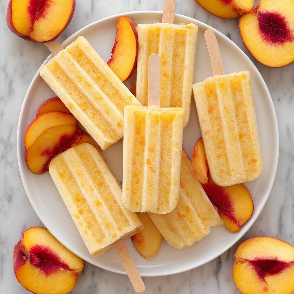 Peach Yogurt Popsicles Recipe - Recipe Image