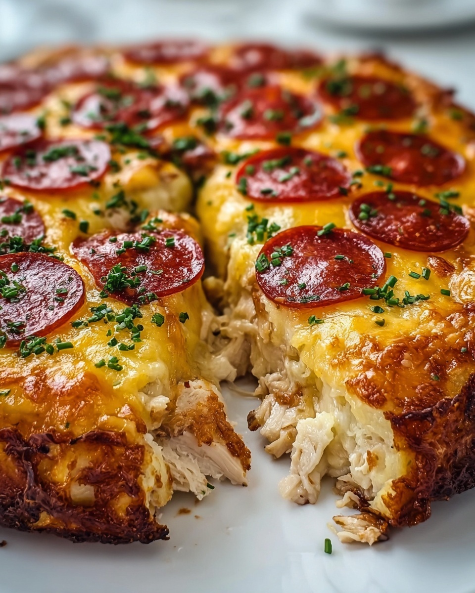 Cheesy Salami Chicken Hashbrown Omelette Recipe - Recipe Image