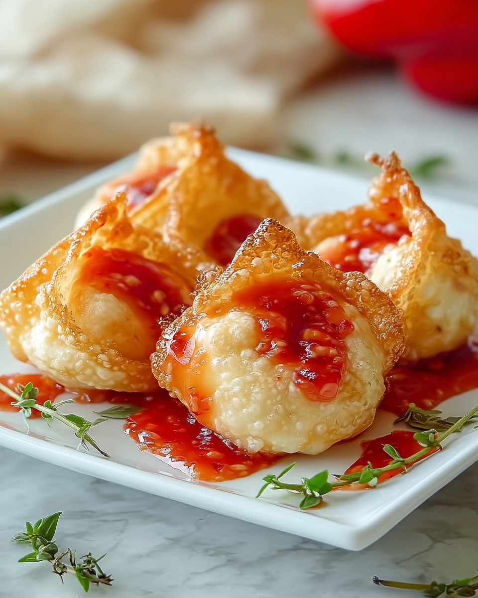 Deep-Fried Strawberry Cheesecake Wonton Bites Recipe - Recipe Image