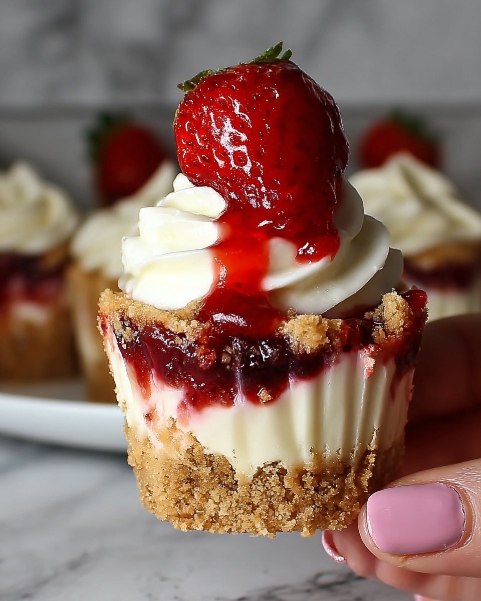 Mini Strawberry Cheesecake Cupcakes Recipe - Recipe Image