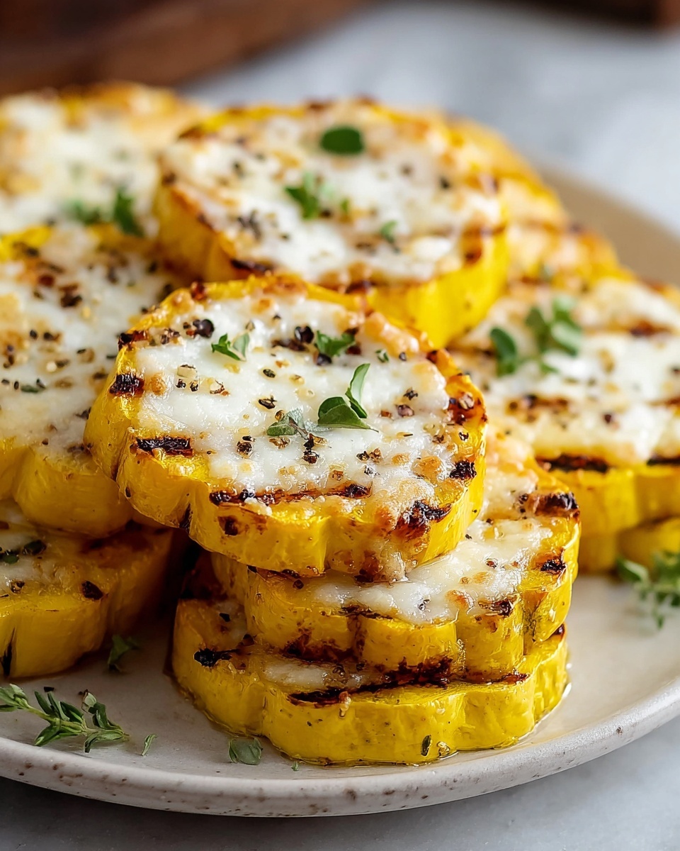 Crispy Baked Cheesy Squash Rounds Recipe - Recipe Image