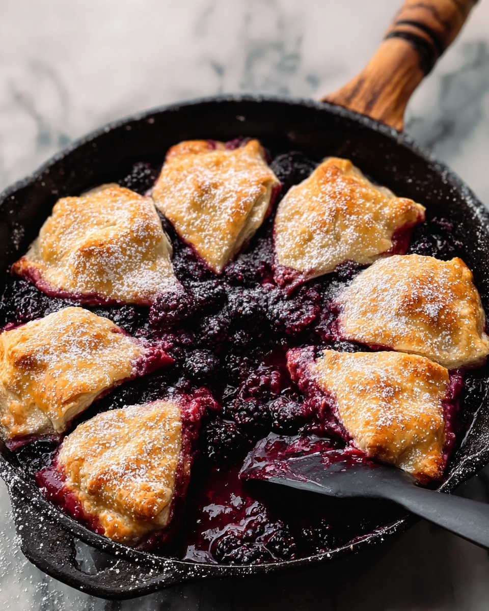 Easy Skillet Blackberry Cobbler Recipe - Recipe Image
