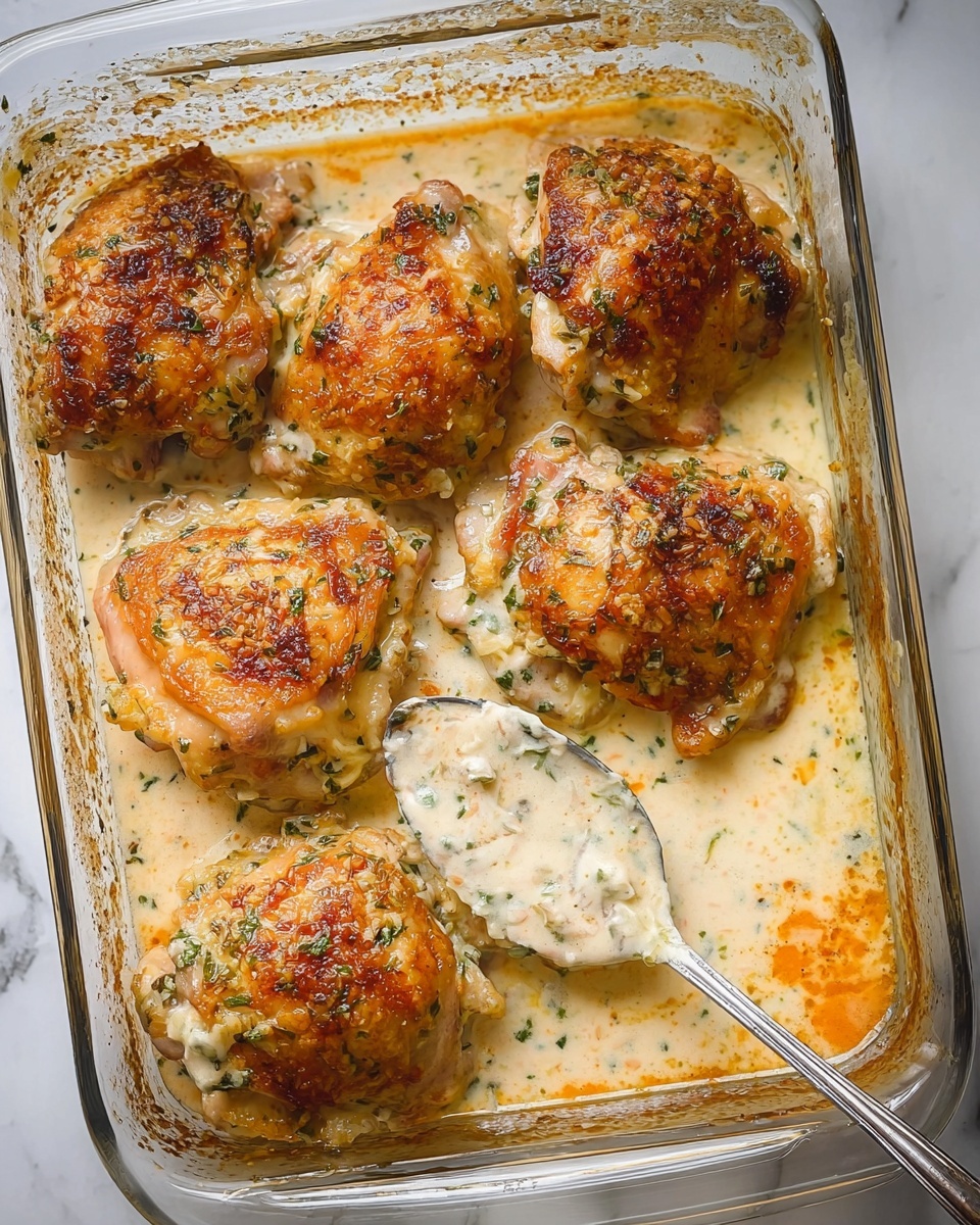 Creamy Baked Chicken Thighs Recipe - Recipe Image