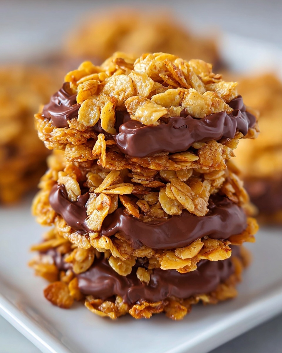 Chocolate Peanut Butter Cornflake Cookies Recipe - Recipe Image