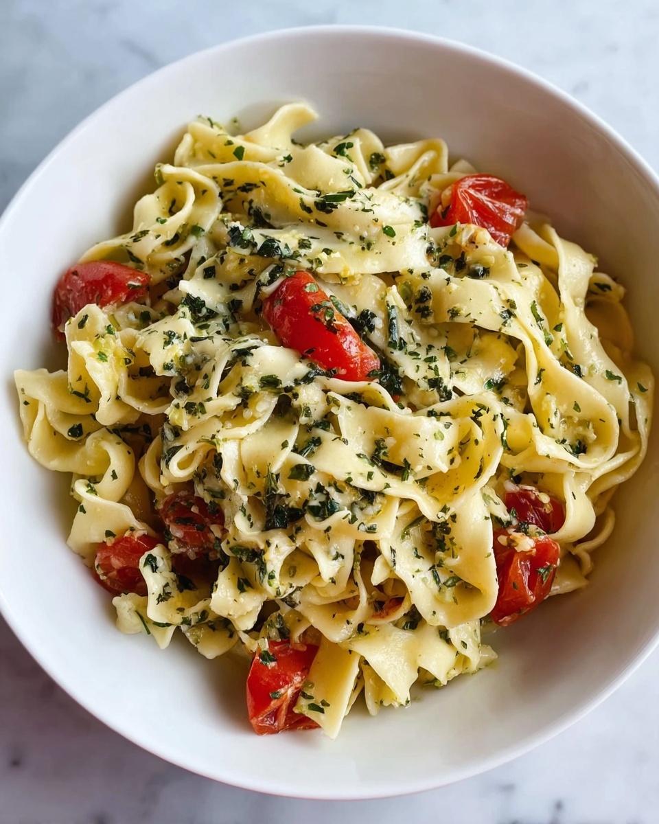 Simple Confit Courgette and Tomato Pasta Recipe - Recipe Image