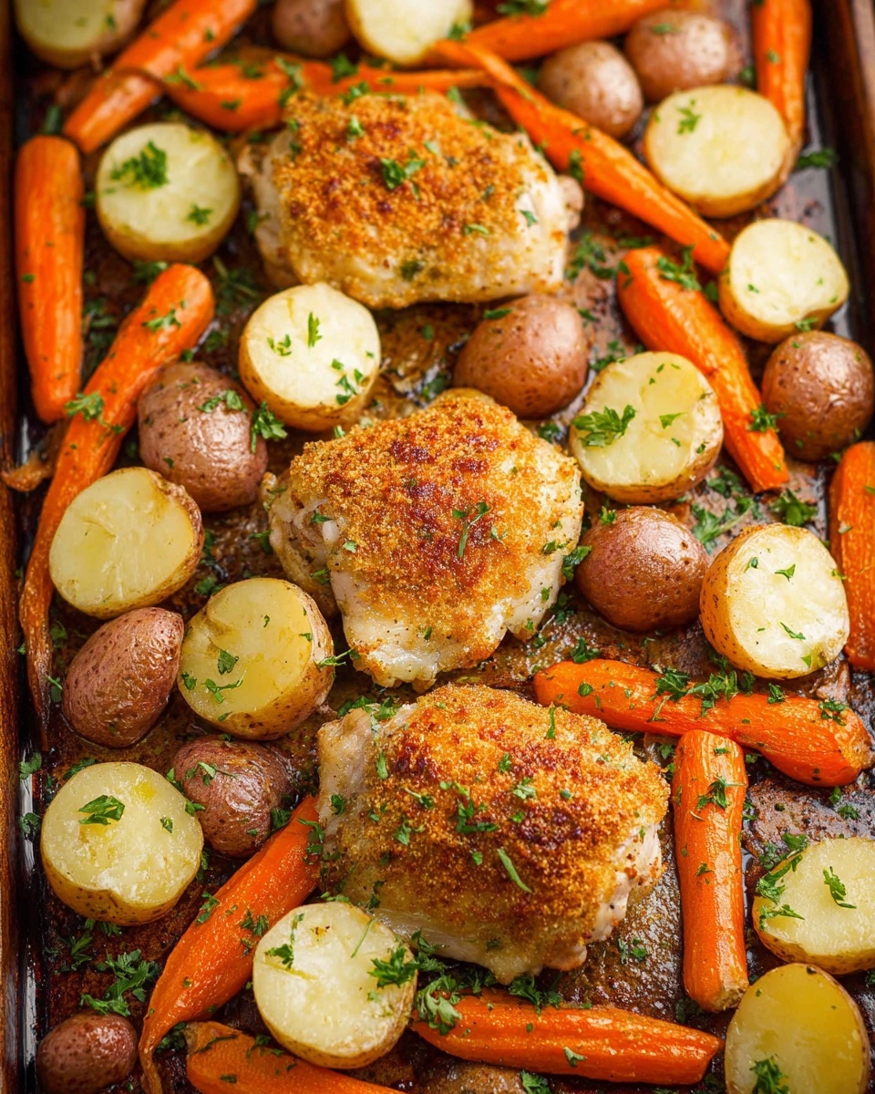 One Pan Chicken and Vegetables Dinner Recipe - Recipe Image