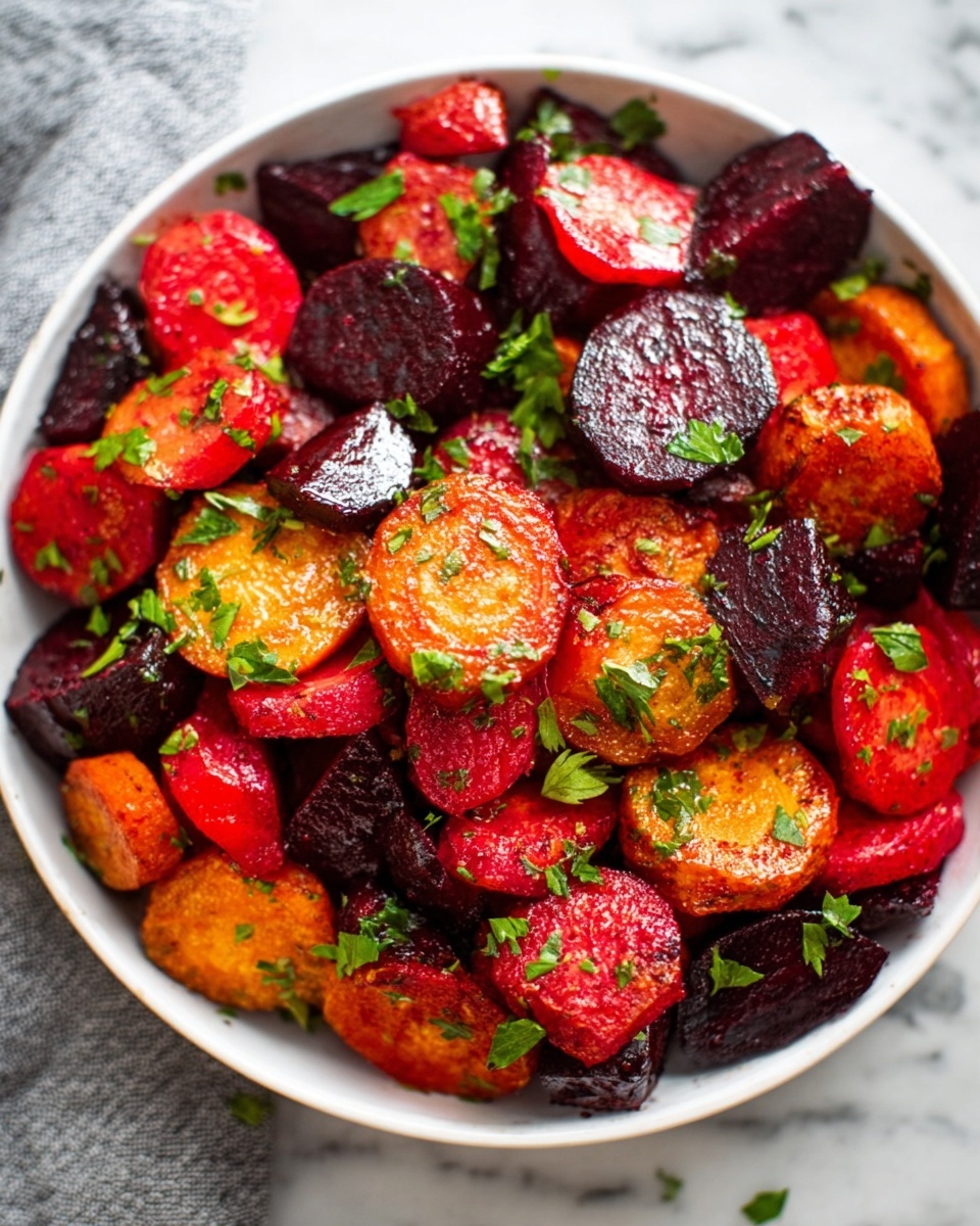 Maple Roasted Beets and Carrots Recipe - Recipe Image