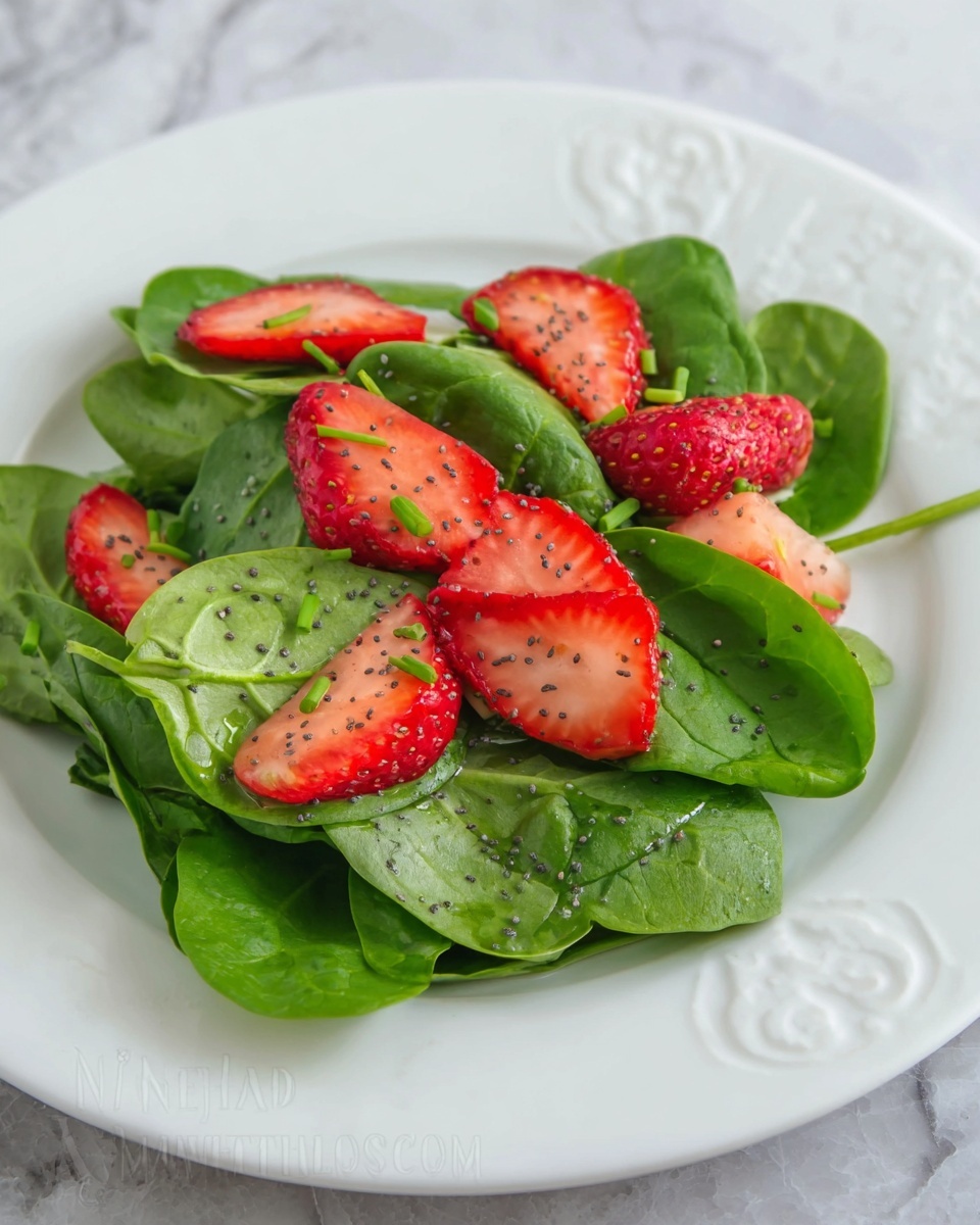 Spinach Strawberry Salad with Poppy Seed Dressing Recipe - Recipe Image