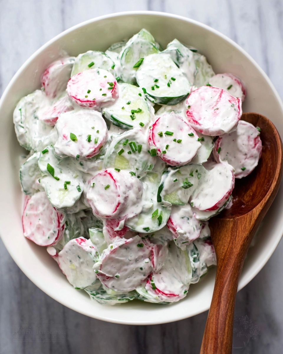 Creamy Cucumber Radish Salad Recipe - Recipe Image