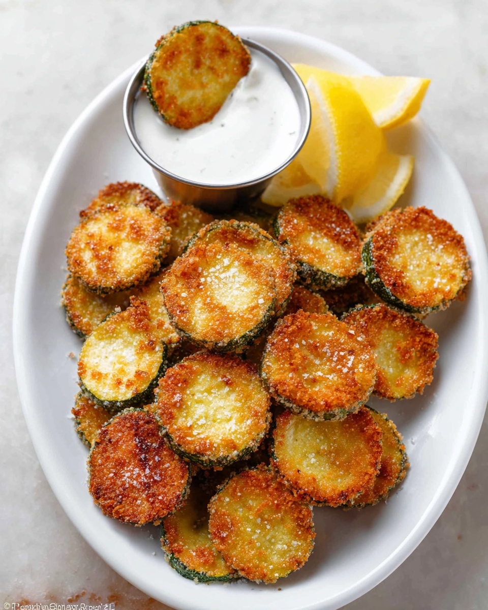 Fried Zucchini Crisps with the Best Dipping Sauce Recipe - Recipe Image