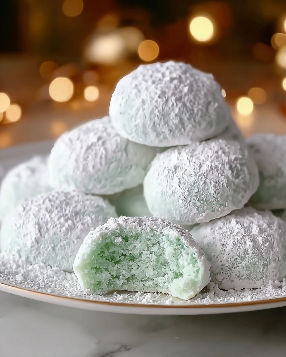 Minty Snowball Cookies Recipe - Recipe Image