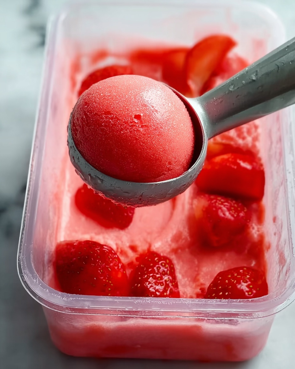 Easy Strawberry Sorbet Recipe - Recipe Image