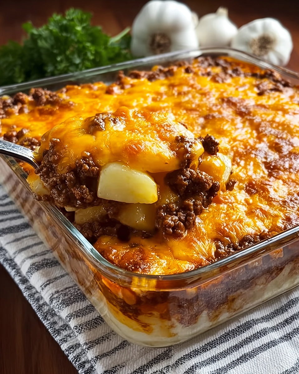 Mouthwatering Cheesy Hamburger Recipe - Recipe Image