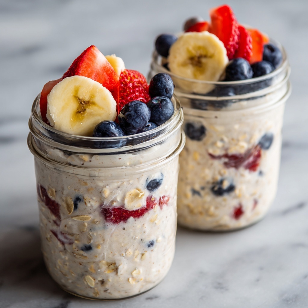 Banana Berry Overnight Oats Recipe - Recipe Image