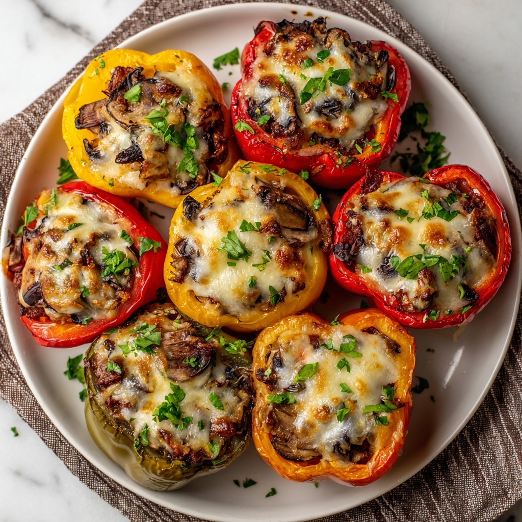 Stuffed Bell Peppers with Turkey and Vegetables Recipe - Recipe Image