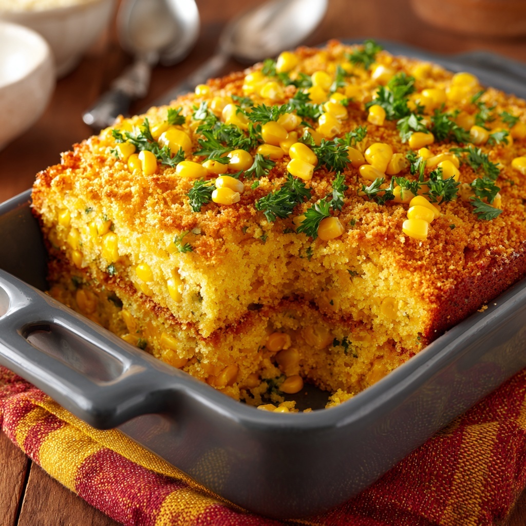 Three Corn Casserole Supreme Recipe - Recipe Image