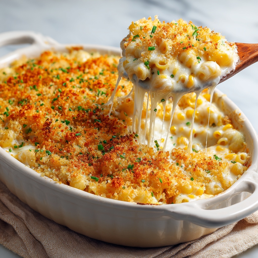 Creamy Macaroni Corn Casserole Recipe - Recipe Image