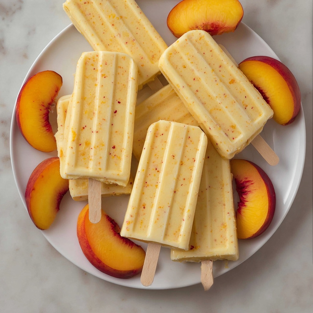 Peach Yogurt Popsicles Recipe - Recipe Image
