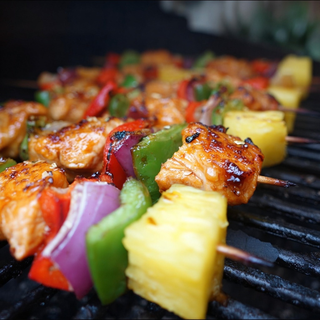 Pineapple Chicken Kabobs Recipe - Recipe Image