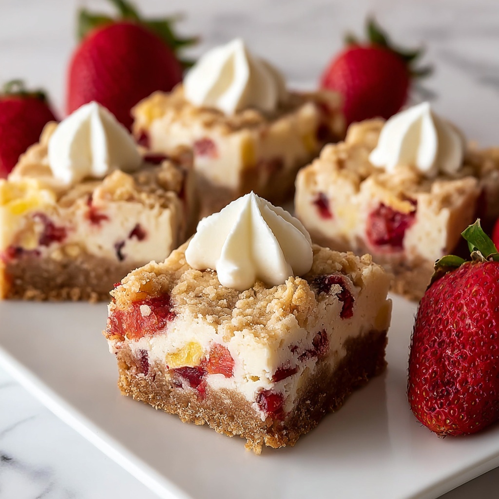 Strawberry Lemon Blondies Recipe - Recipe Image