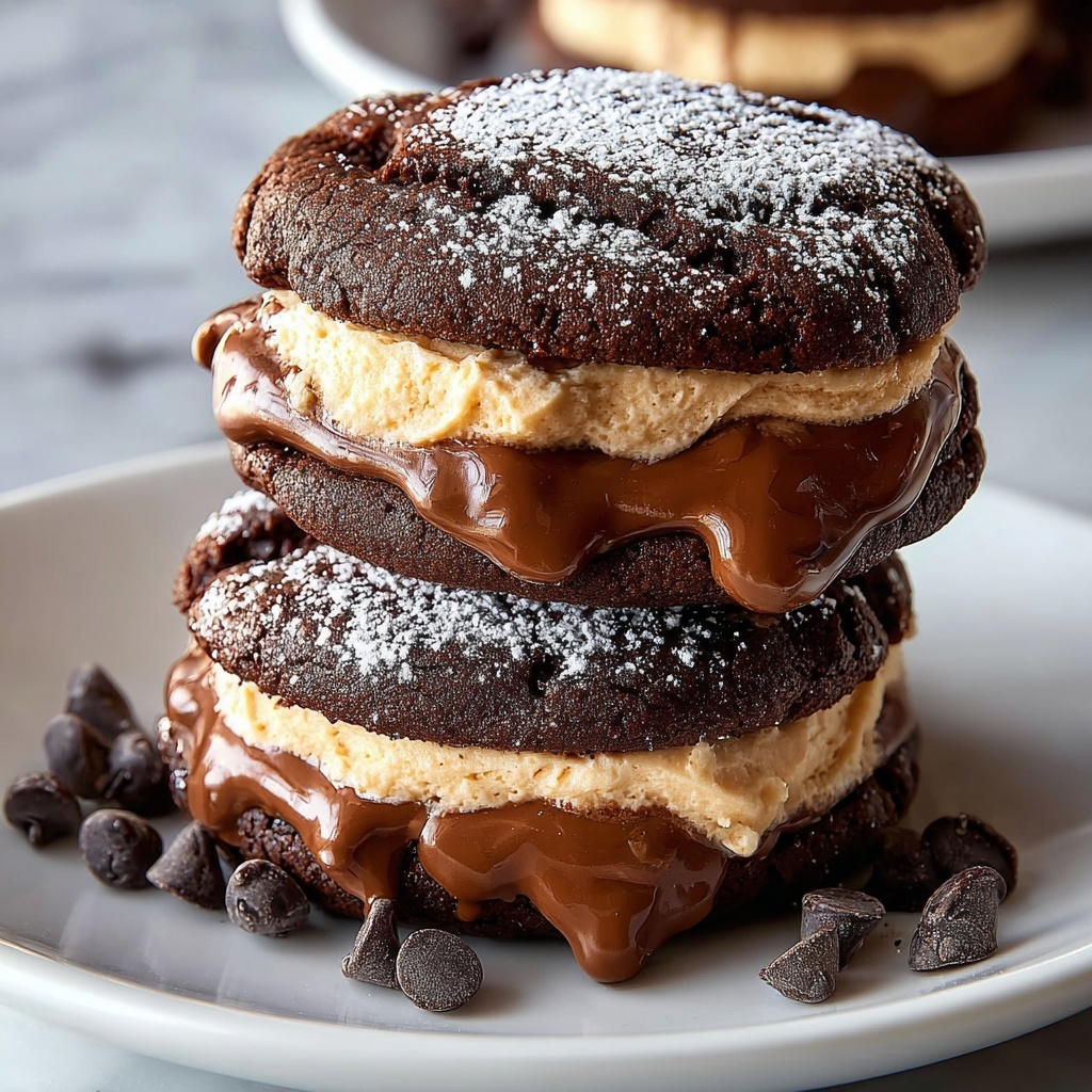Brownie Cookie Dough Sandwich Cookies Recipe - Recipe Image