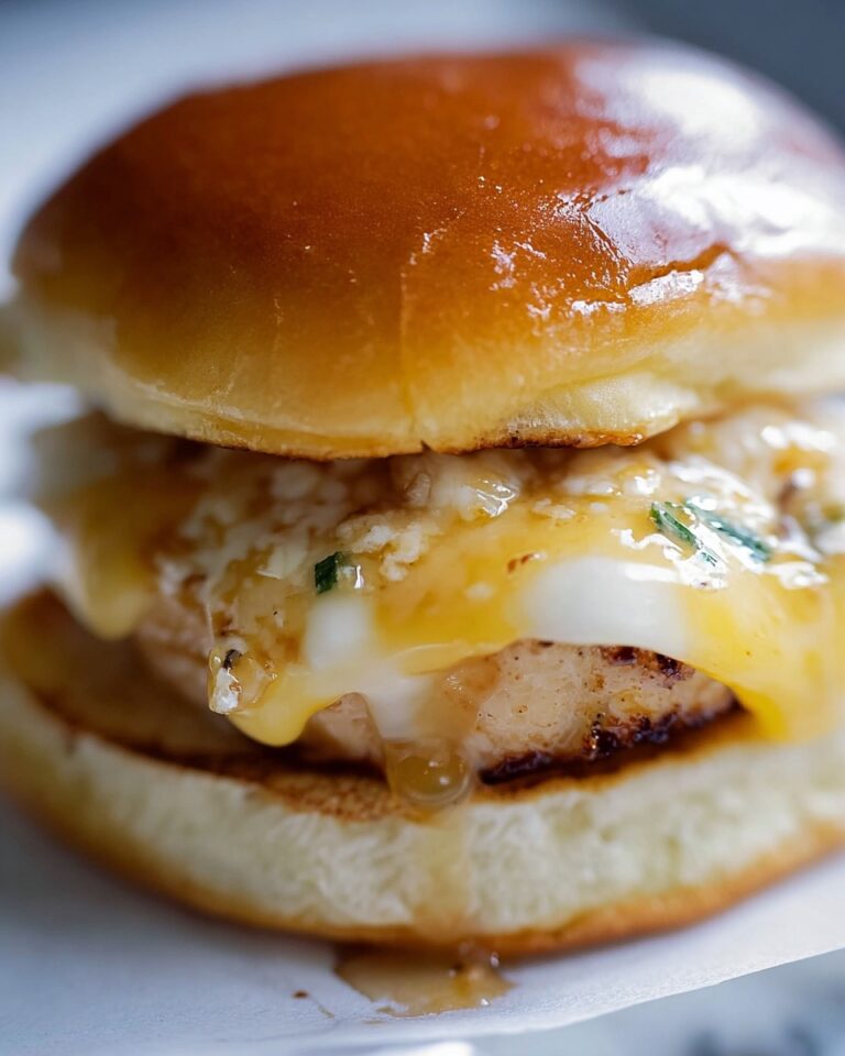 Smash Chicken Burger with Cheddar, Bacon, and Spicy Sriracha Recipe