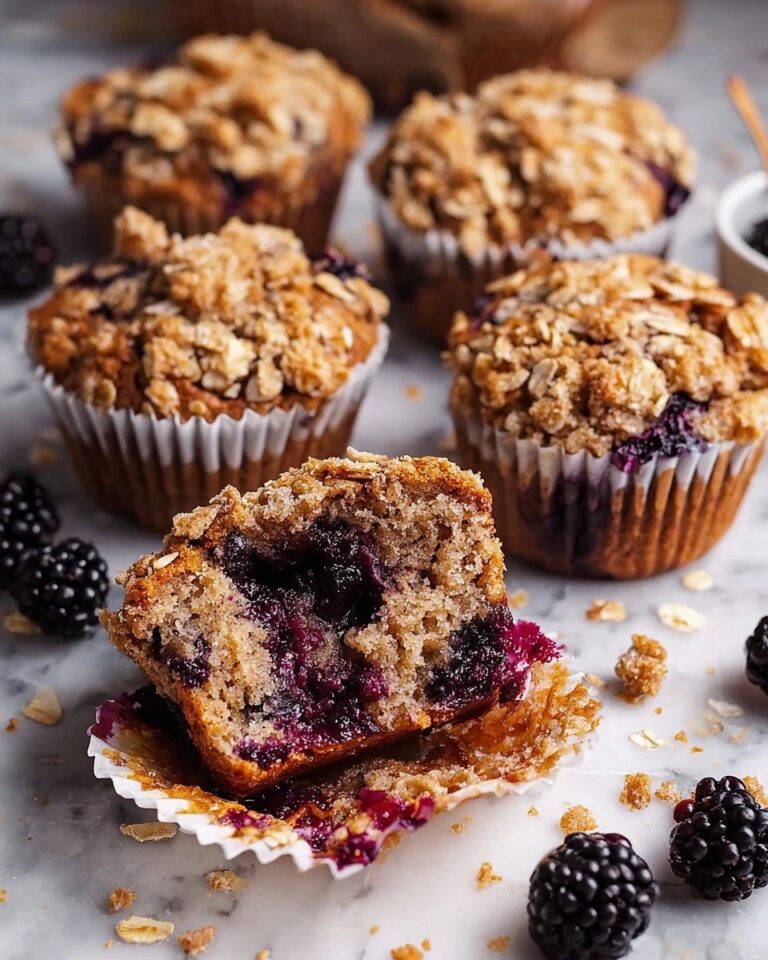 Blackberry Muffins with Oatmeal Streusel Recipe