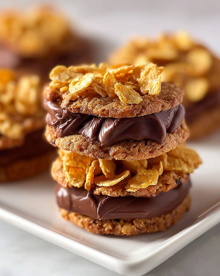 Chocolate Peanut Butter Cornflake Cookies Recipe