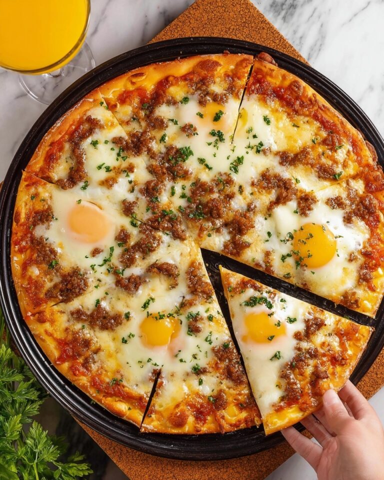 Breakfast Pizza with Eggs and Sausage Recipe