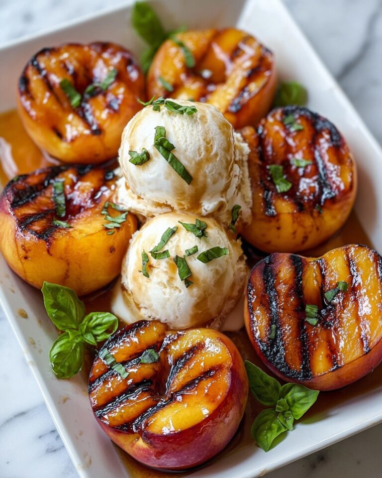 Grilled Peaches with Ice Cream Recipe