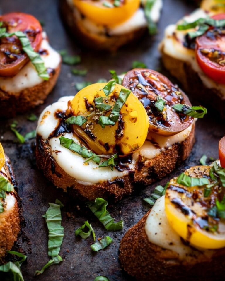 Garlic Caprese Crostini Melts Recipe