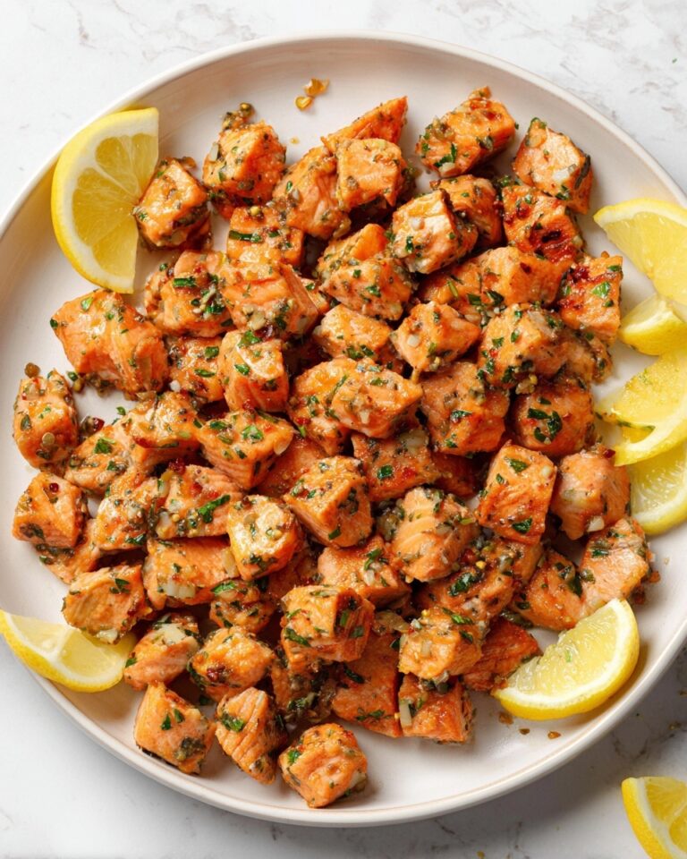 Garlic Butter Salmon Bites Recipe