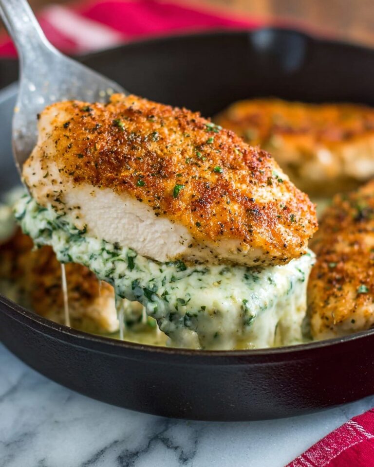 Cheesy Spinach Stuffed Chicken Breasts Recipe