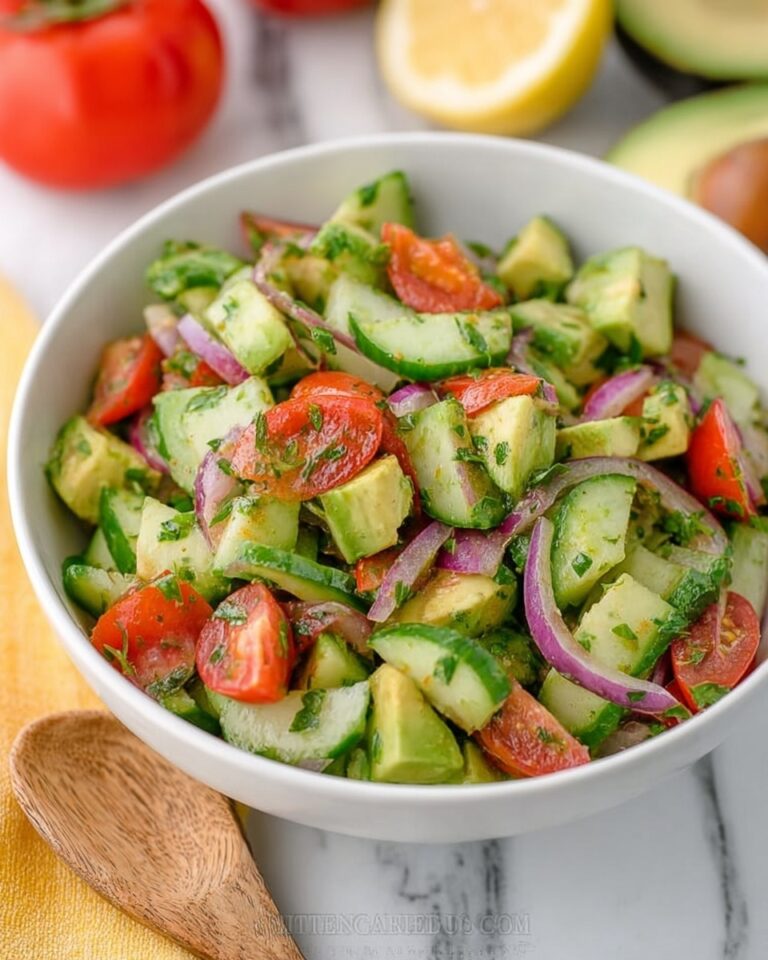 Cucumber Tomato Avocado Salad Recipe